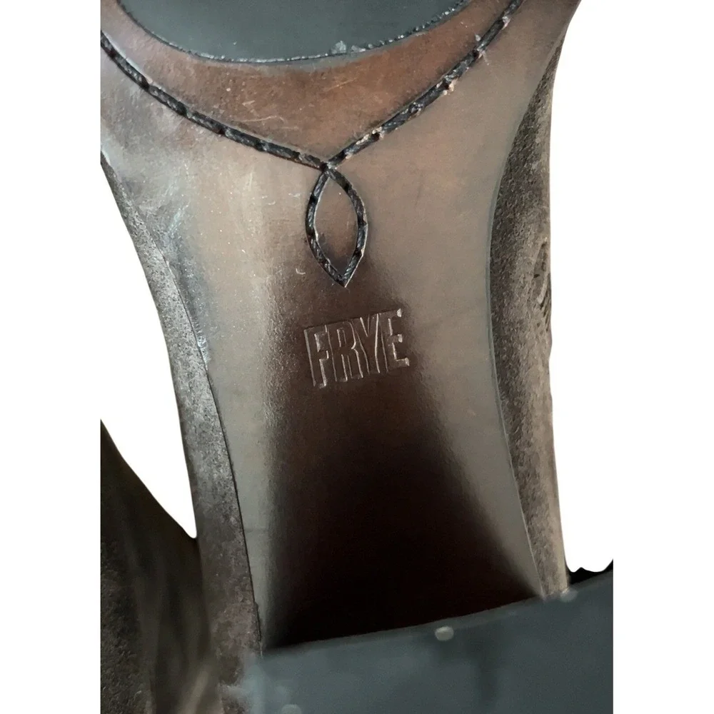 FRYE‎ Claude Tall zip boots shoes smoke grey US 9.5